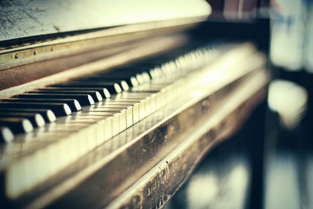 vintage piano